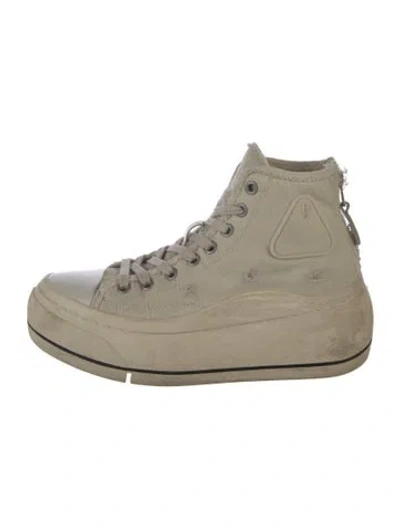 Pre-owned R13 Canvas Distressed Accents Sneakers In Neutral