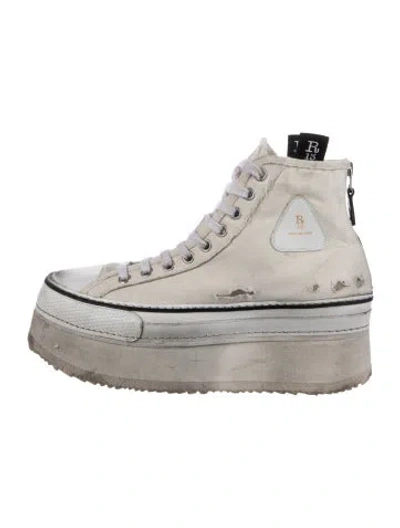 Pre-owned R13 Canvas Distressed Accents Sneakers In Neutral