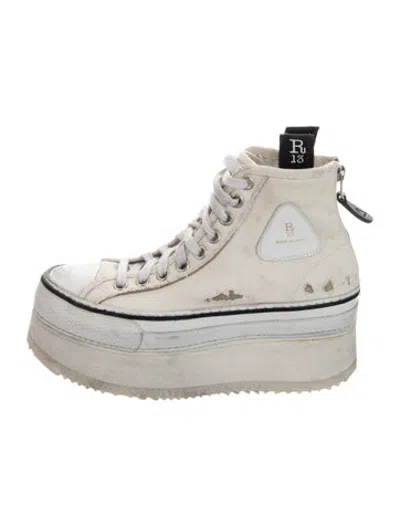 Pre-owned R13 Canvas Distressed Accents Sneakers In Neutrals