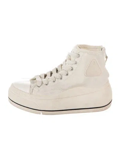 Pre-owned R13 Canvas Raw-edge Trim Sneakers In Neutrals