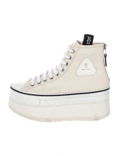 Pre-owned R13 Canvas Sneakers In Neutrals/white
