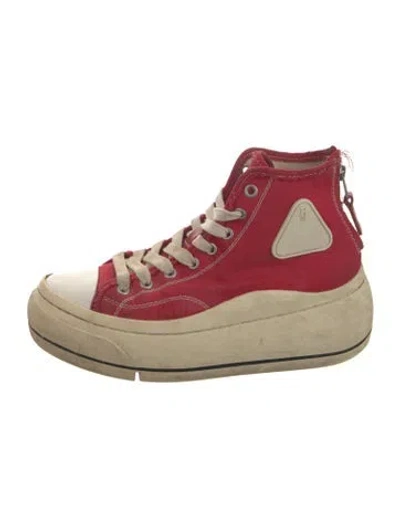 Pre-owned R13 Canvas Sneakers In Red