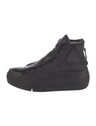 Pre-owned R13 Canvas Wedge Sneakers In Black