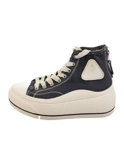 Pre-owned R13 Canvas Wedge Sneakers In Blue