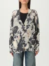 R13 Floral-print Frayed Cardigan In Multi