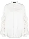 R13 White Multi-pocket Shirt In White