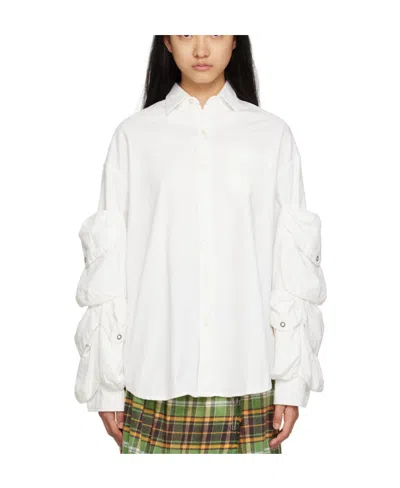 R13 Cargo Pockets Shirt In White