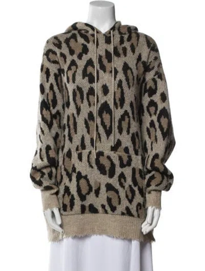 Pre-owned R13 Cashmere Animal Print Sweater In Multi