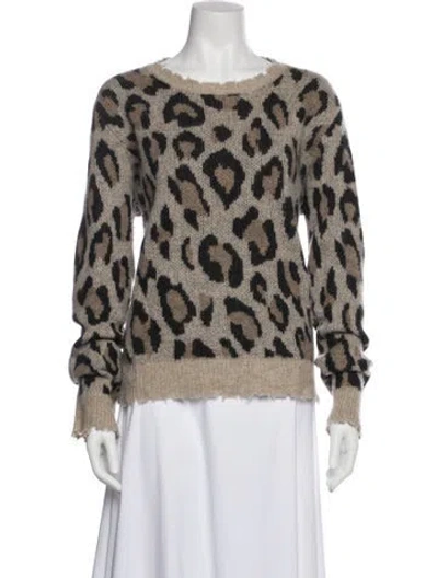 Pre-owned R13 Cashmere Animal Print Sweater In Multi