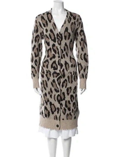 Pre-owned R13 Cashmere Animal Print Sweater In Multi