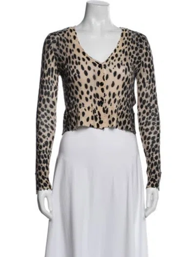 Pre-owned R13 Cashmere Animal Print Sweater In Multi