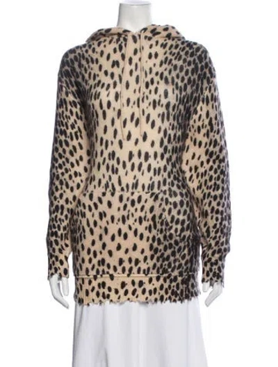 Pre-owned R13 Cashmere Animal Print Sweater In Yellow