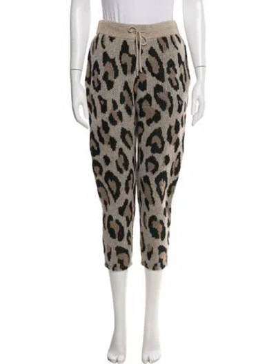Pre-owned R13 Cashmere Animal Print Sweatpants In Neutral