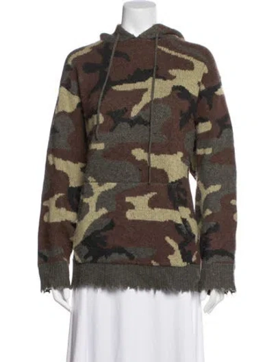 Pre-owned R13 Cashmere Camouflage Print Sweater In Brown
