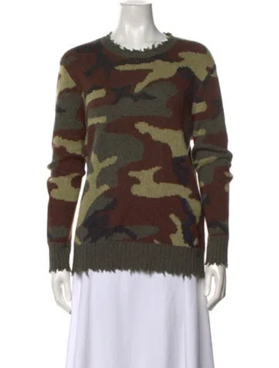 Pre-owned R13 Cashmere Camouflage Print Sweater W/ Tags In Green