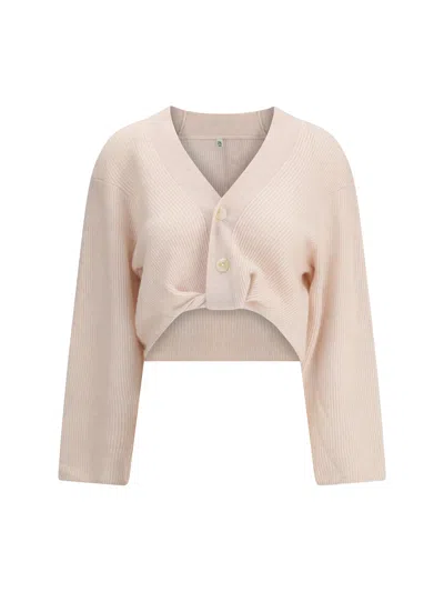 R13 Cashmere Draped Cardigan In Pink
