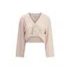 R13 Cashmere Draped Cardigan In Neutral