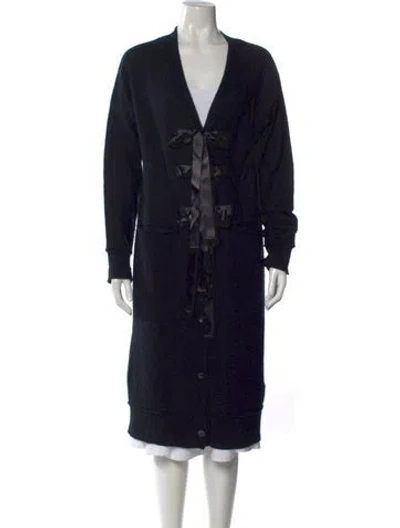 Pre-owned R13 Cashmere Floral Print Sweater In Black