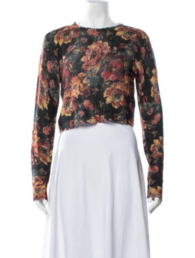 Pre-owned R13 Cashmere Floral Print Sweater W/ Tags In Multicolor