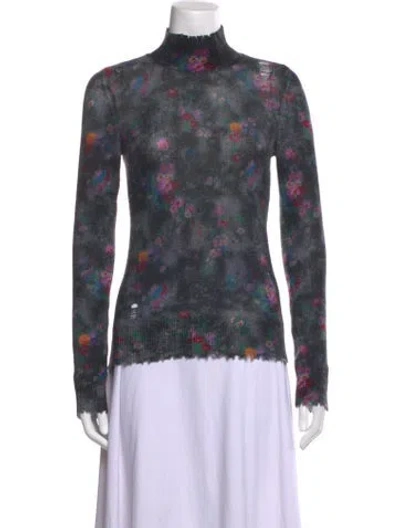 Pre-owned R13 Cashmere Floral Print Sweater W/ Tags In Neutral