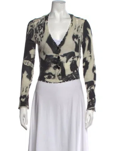 Pre-owned R13 Cashmere Graphic Print Sweater In Multicolor