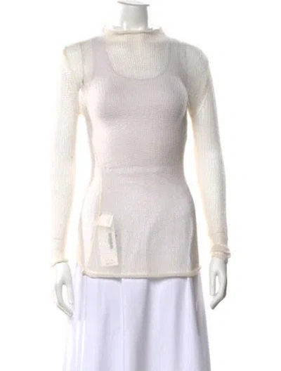 Pre-owned R13 Cashmere Mock Neck Sweater In Neutral