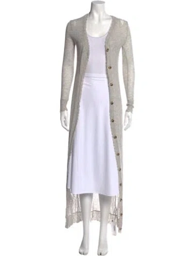 Pre-owned R13 Cashmere Open Front Sweater In Gray