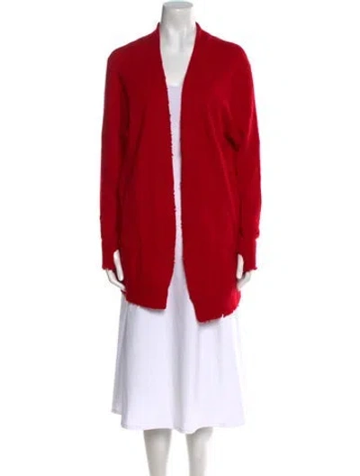 Pre-owned R13 Cashmere Open Front Sweater In Red