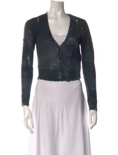 Pre-owned R13 Cashmere Patterned Sweater In Black/metallic