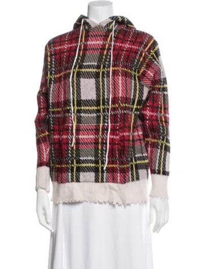 Pre-owned R13 Cashmere Plaid Print Sweater In Red