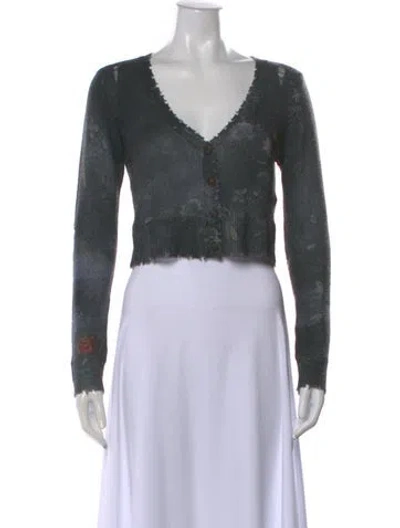 Pre-owned R13 Cashmere Printed Sweater In Black