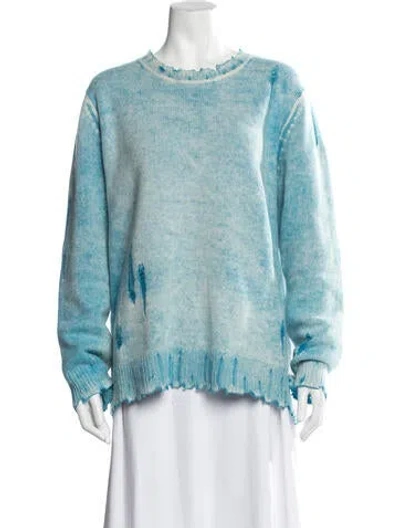 Pre-owned R13 Cashmere Printed Sweater In Blue