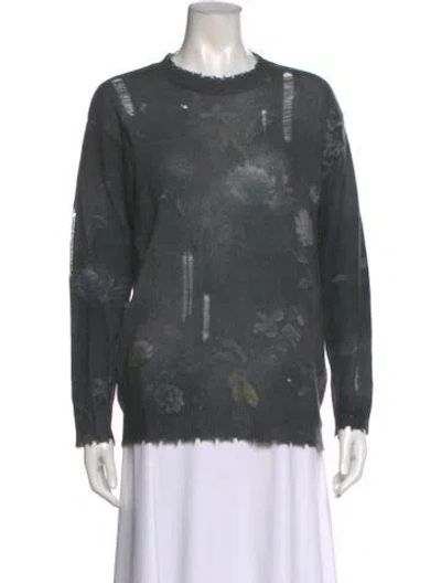 Pre-owned R13 Cashmere Printed Sweater In Gray