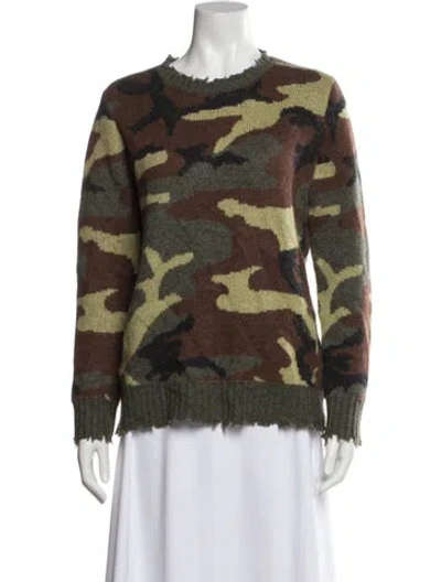 Pre-owned R13 Cashmere Printed Sweater In Green