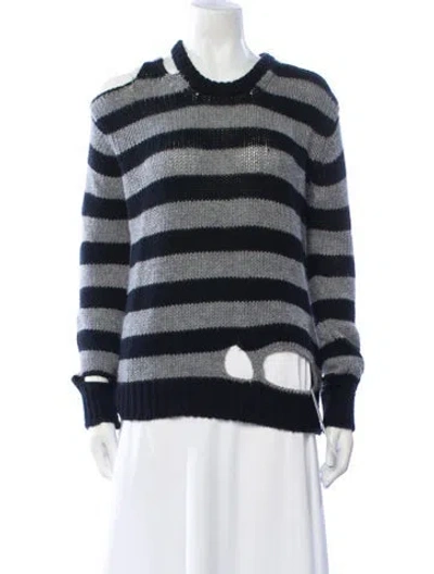 Pre-owned R13 Cashmere Striped Sweater In Black