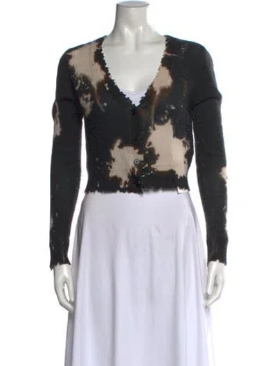 Pre-owned R13 Cashmere Tie-dye Print Sweater In Black