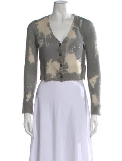 Pre-owned R13 Cashmere Tie-dye Print Sweater In Gray