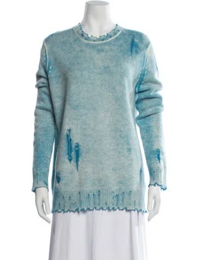 Pre-owned R13 Cashmere Tie-dye Print Sweater W/ Tags In Blue