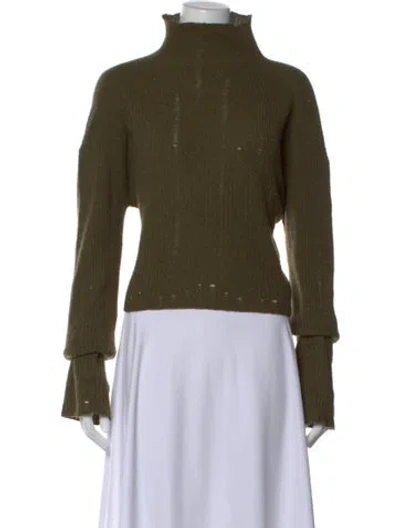 Pre-owned R13 Cashmere Turtleneck Sweater In Green