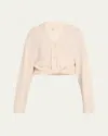 R13 Cashmere Twist-front Cardigan In Brown