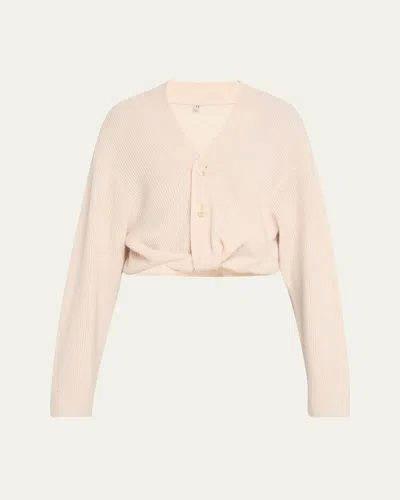 R13 CASHMERE TWIST-FRONT CARDIGAN