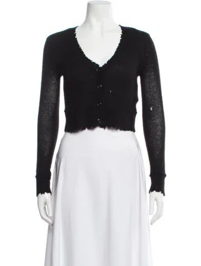 Pre-owned R13 Cashmere V-neck Sweater In Black