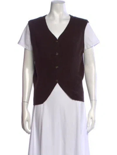 Pre-owned R13 Cashmere V-neck Sweater In Brown