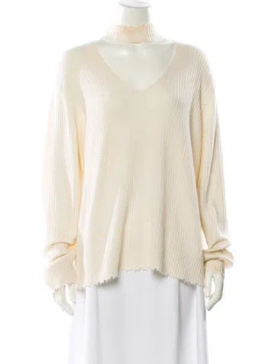 Pre-owned R13 Cashmere V-neck Sweater In Neutral