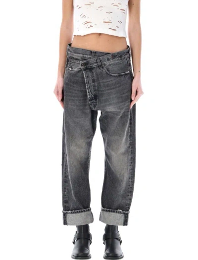 R13 Cross Over Jeans In Blue