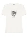 R13 Cat-skull T-shirt In White