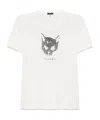 R13 Cat-skull T-shirt In White