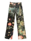 R13 Charlotte Floral-print Trousers In Green