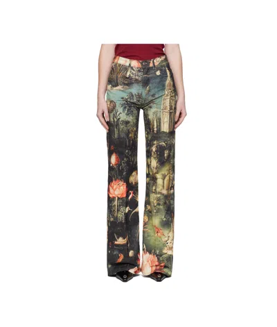 R13 CHARLOTTE STRAIGHT-LEG TROUSERS