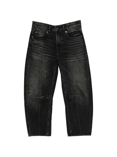 R13 Charm-embellished Faded-effect Jeans In Black